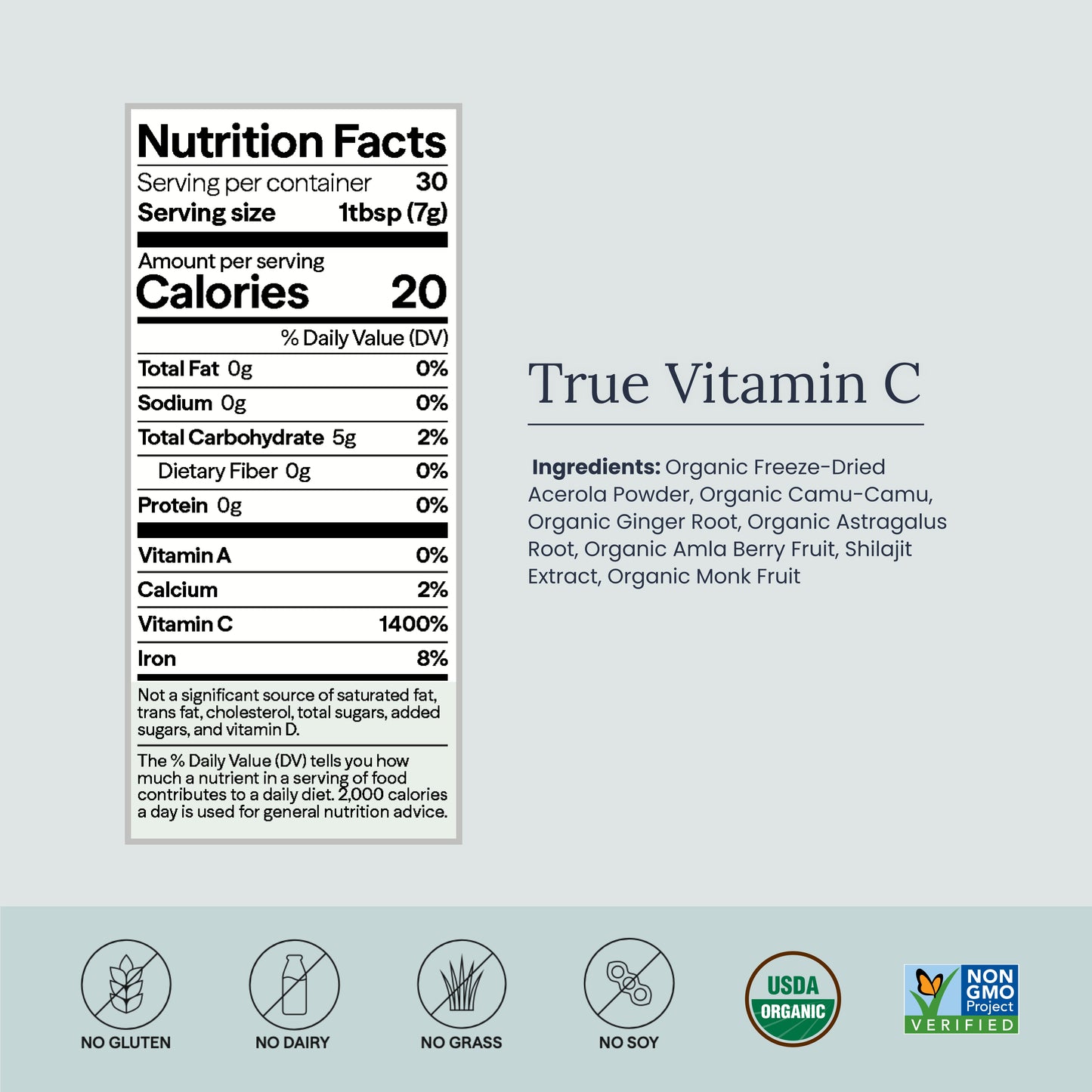 True Vitamin C Powder Jar