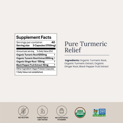 Pure Turmeric Relief Capsule Jar