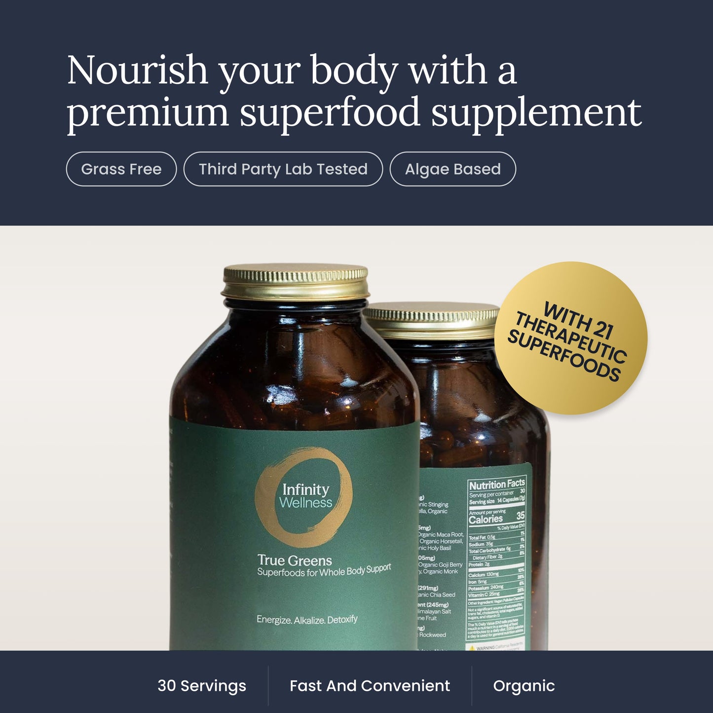True Greens Capsule Jar