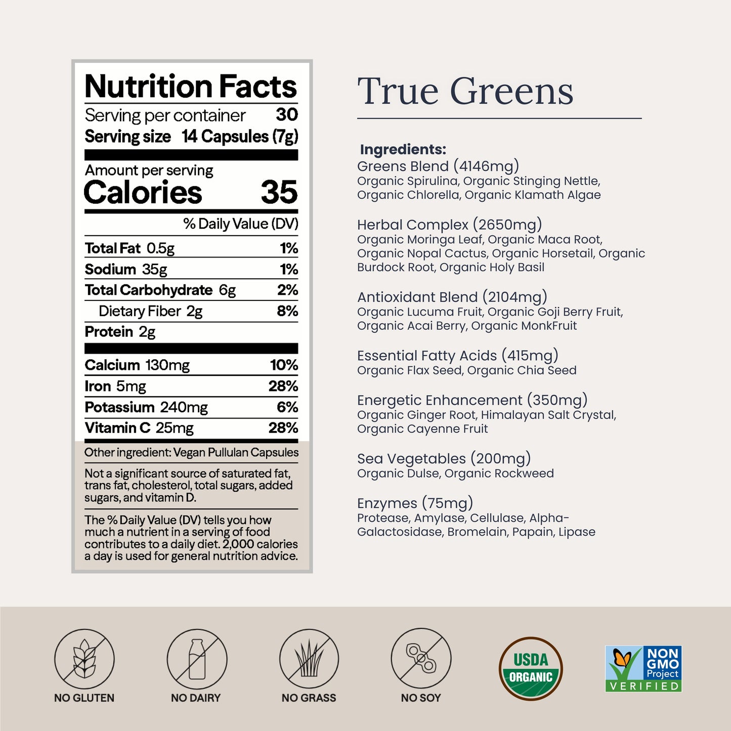 True Greens Capsule Jar