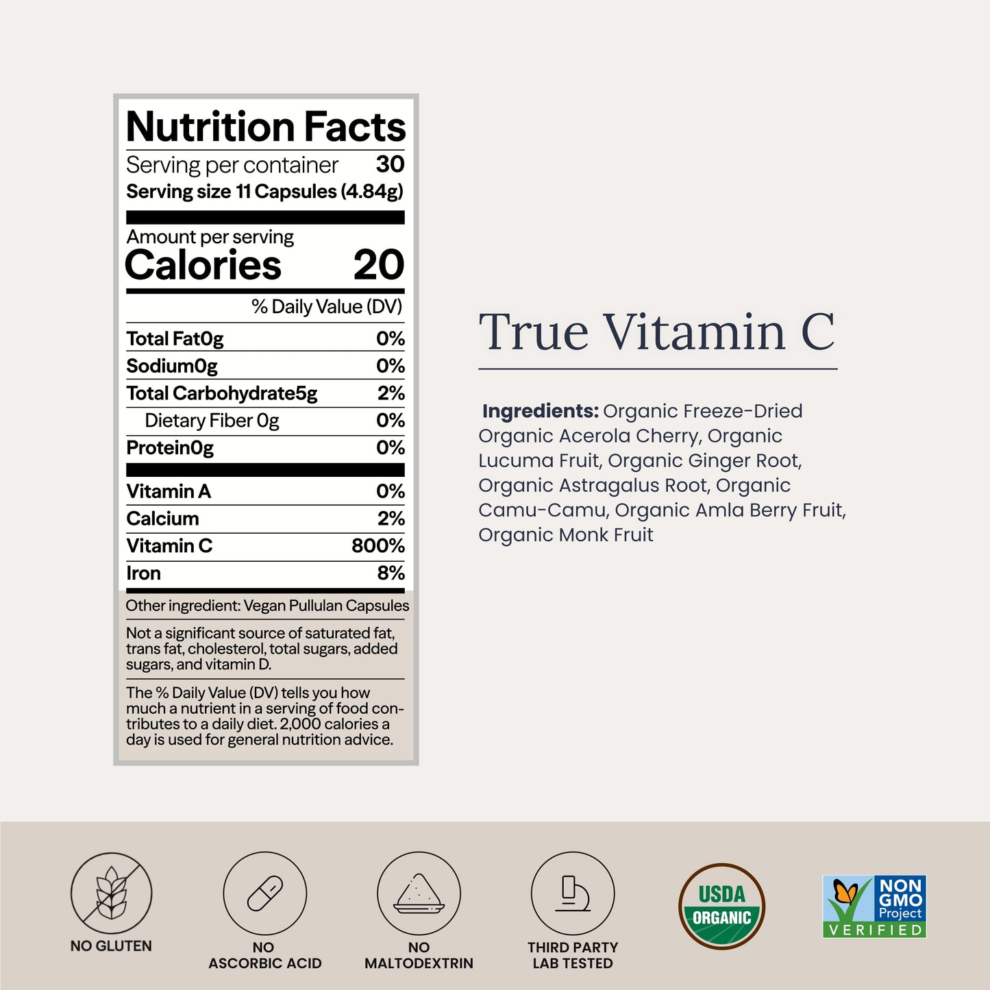 True Vitamin C Capsule Jar