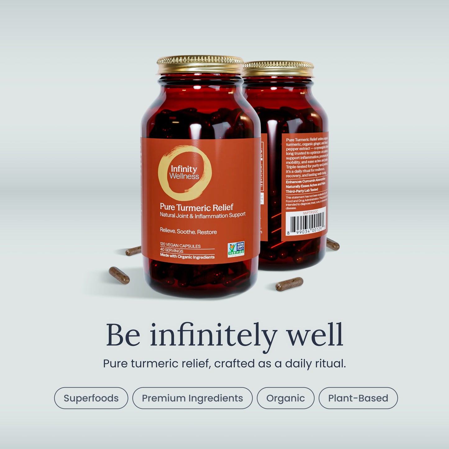 Pure Turmeric Relief Capsule Jar