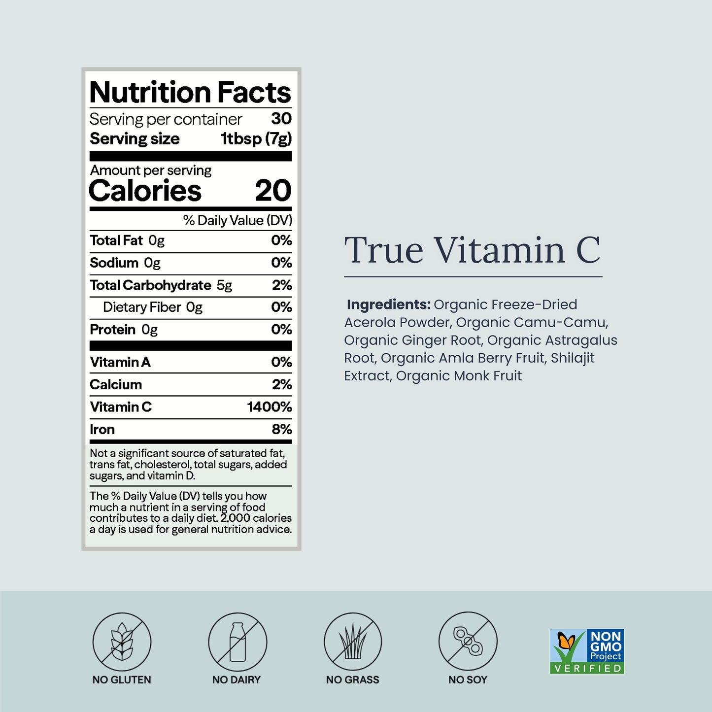 True Vitamin C Powder Jar