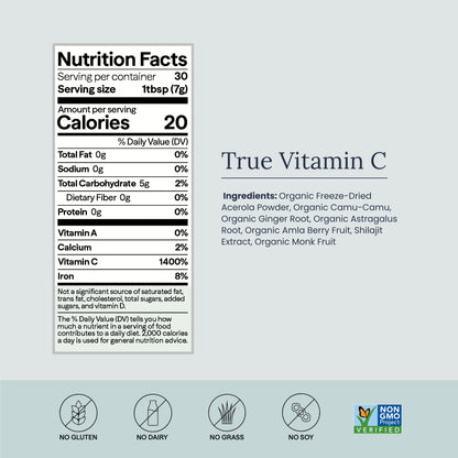 True Vitamin C Powder Jar